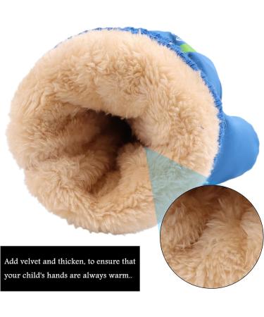 XIAOHAWANG Kids Ski Gloves - Waterproof Dinosaur Mittens for Boys and Girls 2-8 Years - Royal Blue (2-4 Years) - Buy Online on GoSupps.com