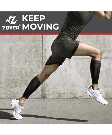 ZOYER Calf Compression Sleeves for Men & Women | Footless Compression Socks for Running Cycling Fitness | Pain Relief & Injury Recovery | Size L/XL - Buy Online on GoSupps.com