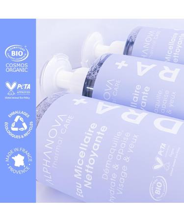  Alphanova ALPHANOVA THERMAL CARE HYDRA+ Cleansing Micellar Water - Hyaluronic Acid - Natural - Certified Organic - ECOPUSH Bottle 400 ml - Buy Online on GoSupps.com