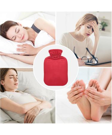 Red Hot Water Bottle with Cover - 2L Heating Bottle for Pain Relief & Hand Warming | International Shipping - Buy Online on GoSupps.com
