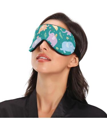 Adjustable Light Blocking Eye Mask for Men and Women | Ideal for Travel, Yoga, and Meditation | Comfortable and Breathable | Cartoon Elephant Design - Buy Online on GoSupps.com