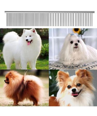 Shop Lumcov 2-in-1 Stainless Steel Pet Comb - Dog & Cat Grooming Tool with Rounded Ends for Removing Mats & Knots (6.7 inch) - International Shipping Available - Buy Online on GoSupps.com