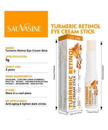 Turmeric Eye Cream Stick - Anti-Wrinkle Dark Circle Removal & Eye Contour Firming - Buy Online on GoSupps.com