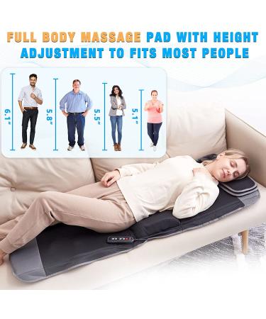 Comrelax Full Body Massage Mat with Vibration | Adjustable Pillow Height | Relieve Pain for Neck, Back, Waist, Legs | Massage Pad Black - Buy Online on GoSupps.com