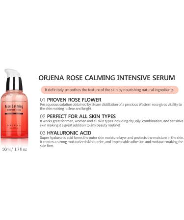 Orjena Rose Calming Intensive Serum - Moisturizing Soothing Calming - For All Skin Types 50ml Net Wt - Buy Online on GoSupps.com