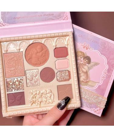 Embossed 10-Color Eyeshadow Palette: Matte & Glitter Shades, Blush & Highlighter - High Pigmented, Natural-Looking Makeup - Buy Online on GoSupps.com