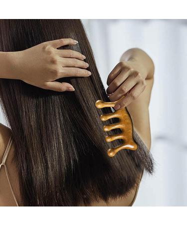 Handmade Sandalwood Scalp Massager & Cold Stimulator Comb | Promote Hair Growth & Relaxation | International Shipping Available - Buy Online on GoSupps.com