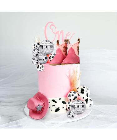 25PCS Cowgirl Cake Decorations Cowgirl Hat and Boot Cake Toppers Disco Ball Cake Topper Western Cowgirl Birthday Baby Shower Party Favors Supplies Disco Cowgirl - Buy Online on GoSupps.com