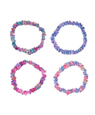 Lilly Pulitzer Satin Scrunchies  4 Piece Scrunchie Set for Women and Girls  Cute Mini Hair Ties  Assorted