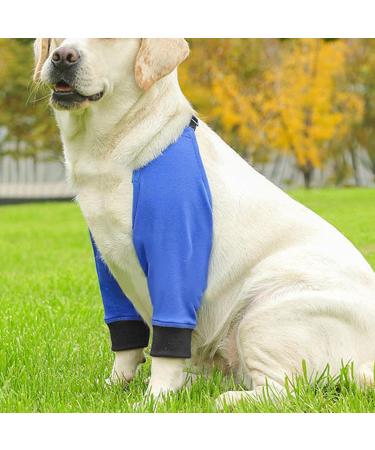 Dog Front Elbow Brace - 1 Pair Dog Shoulder Elbow Brace Wear-Resistant Pet Protective Knee Pad for Dog Hip Joint Stain-Resistant Breathable Blue L - Buy Online on GoSupps.com