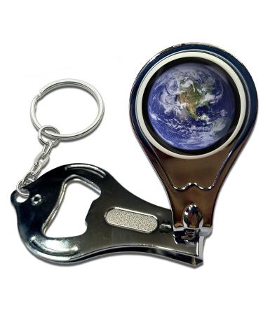 BadgeBeast.co.uk Earth - Key Ring Bottle Opener and Nail Clipper
