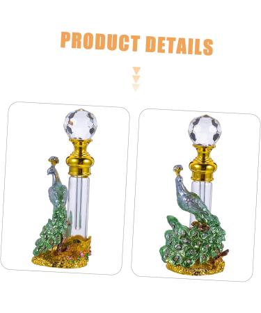 Angoily Perfume Bottle Essential Oil Bottle Glass Vintage Travel Vial 14x4x3cm Green - Buy Online on GoSupps.com