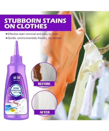 Active Enzyme Laundry Stain Remover Garment Stubborn Stain Cleaner Oil Remover 120ml All-purpose Foam Cleaner Deep Cleaning Detergent for All Textiles Stain Remover For Clothes (3PCS) - Buy Online on GoSupps.com