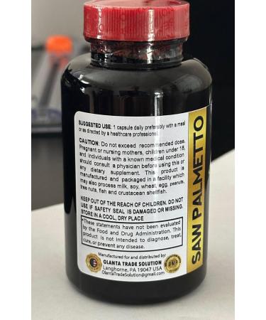 OLANTA TRADE SOLUTION Saw Palmetto Extract 1000mg - Support Prostate Gland Health - Supports Normal Urinary Stream & Support Overall Male Well-Being - 1 Bottle 100 Capsules - Buy Online on GoSupps.com