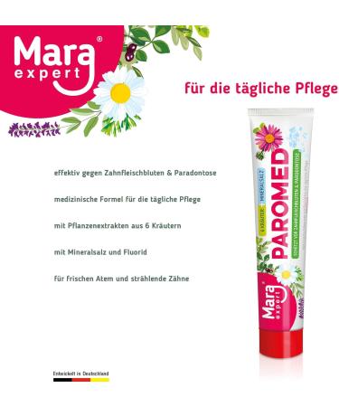 PAROMED Toothpaste with 6 Herbs & Mineral Salt | Protects Against Bleeding Gums & Periodontitis - MARA EXPERT - Buy Online on GoSupps.com