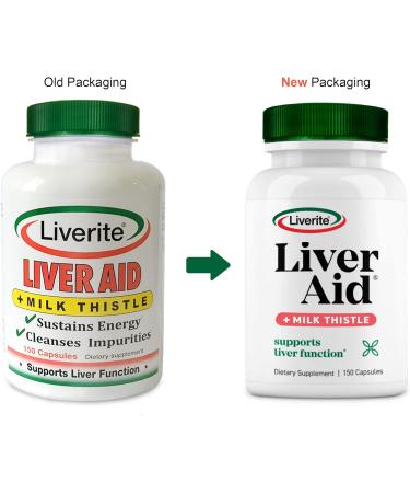 Liverite Liver Aid 2-Pack with Milk Thistle | 300 Capsules for Liver Support & Energy Boost - Buy Online on GoSupps.com
