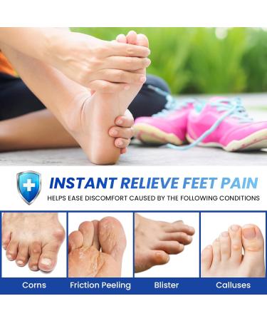 Toe Sleeves (20pcs Blue) - Gel Toe Protectors with Aloe Vera for Corns Blisters Hammer Toes & Toenail Loss - Buy Online on GoSupps.com
