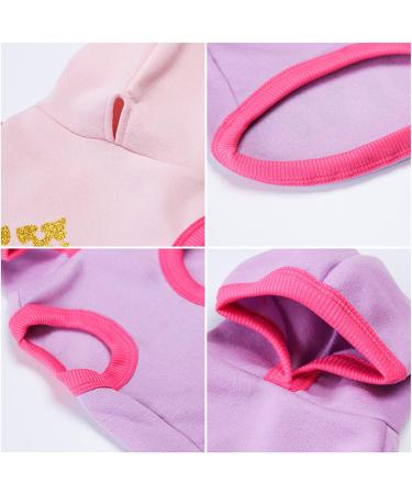 AMAONE Chihuahua Dog Coat - Cute Leopard Bowknot Knitted Jacket for Small Dogs - XL Rosa & Purple - Buy Online on GoSupps.com