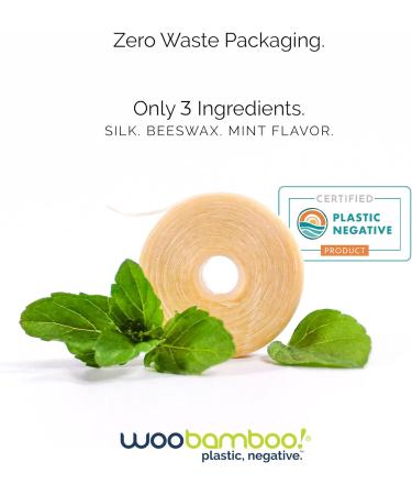 Buy WooBamboo! All Natural Silk Dental Floss - Zero Waste Mint-Flavored 66ft (Pack of 4) | Eco-Friendly Dental Care - Buy Online on GoSupps.com