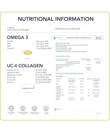  Bright Naturo UC-II Collagen + Omega-3 + Magnesium + Vitamin D3 + Vitamin C + Hyaluronic Acid Advanced Joint and Bone Support | Vitamins of the Pyrenees | 28 Daily Sachets - Buy Online on GoSupps.com