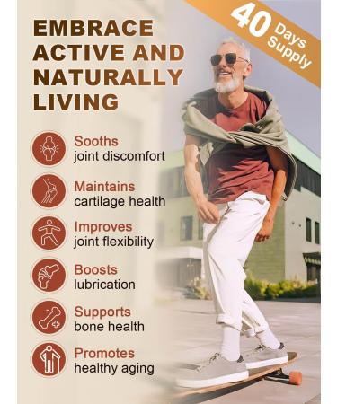 NATURE TARGET Glucosamine Chondroitin - Joint Supplement for Women & Men, Plus MSM, Collagen, Shellfish Free, 120 Counts 120 Count (Pack of 1) - Buy Online on GoSupps.com