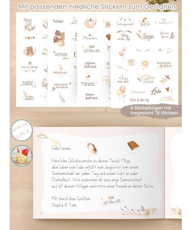 Baptism Gift for Young Girls | Personalized Baptismal Memory Album & Guest Book | High-Quality Gift for Godchildren | Unique Godfather Keepsake - Buy Online on GoSupps.com