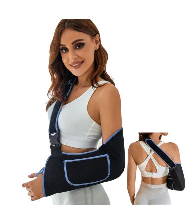 VISKONDA Arm Sling Shoulder Immobilizer - Rotator Cuff Support Brace - Comfortable Medical Sling for Shoulder Injury,Left and Right Arm,Men and Women,for Broken,Dislocated,Fracture,Strain (Medium)