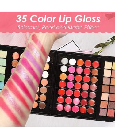 Hotrose 177 Color Makeup Set: Eyeshadow Palette, Blush, Lip Gloss, Concealer & Mirror - All-in-One Beauty Kit for Women - Buy Online on GoSupps.com