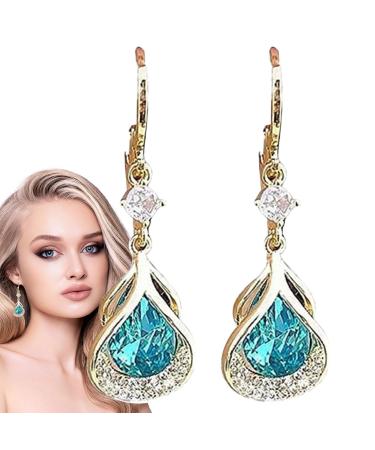 Magnetic earrings |Crystall ear rings slimming drops lymphatic body grenades dangle lymph flow magnetic drops for women with long wear tioheam