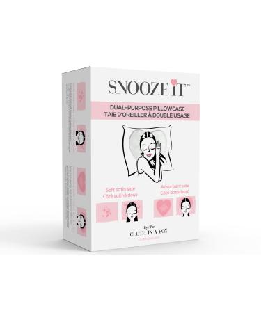 Snooze It by CLOTH IN A BOX Pillowcase - Double Sided Pillow Cover - Controls Moisture in Wet Hair - Anti- Frizz and Good for The Skin - Keeps Hair Shiny and Protect Eyelash Extensions Pink Blush