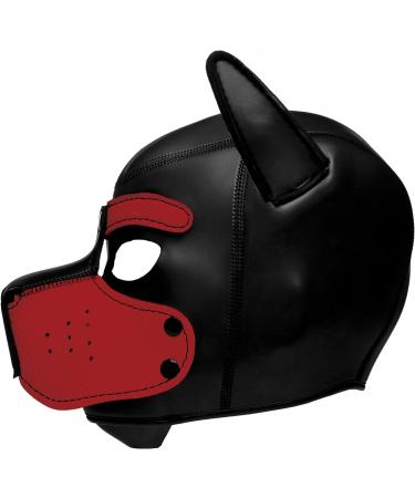 Master Series Spike Red Neoprene Puppy Hood - BDSM Pet Play Gear - Buy Online on GoSupps.com