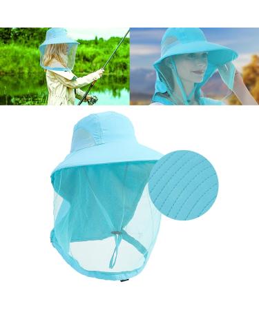 DRYIC Mosquito Head Net Mesh Hat - Extra Fine Holes Insect Netting Bug Face Shield Sun Protection Bug Bee Keeper Outdoor Fishing Hiking Camping Gardening Blue - Buy Online on GoSupps.com