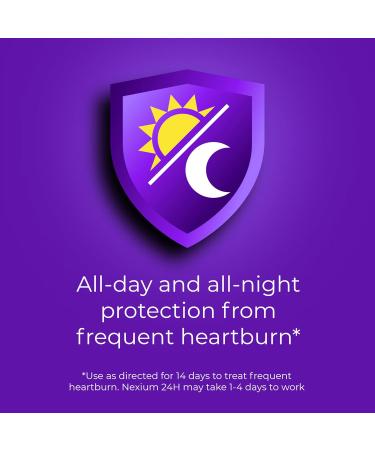 Nexium 24HR ClearMinis Acid Reducer Heartburn Relief Delayed Release Capsules for All-Day and All-Night Protection from Frequent Heartburn Heartburn Medicine with Esomeprazole Magnesium - 42 Count - Buy Online on GoSupps.com
