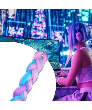 Braiding Hair Extensions 1Pc 4 Tone Colorful Braids Extension Hair Fashionable Hair Extensions for Braiding Synthetic Hair Extension for Twist Braiding - Buy Online on GoSupps.com