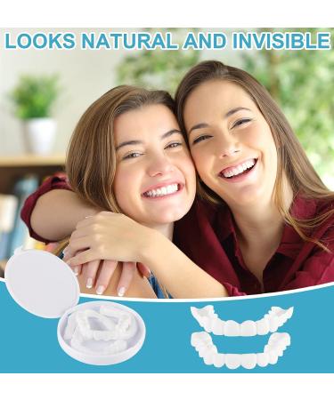 2 PCS Fake Teeth Dentures for Men and Women | Dental Veneers for Temporary Restoration | Natural & Comfortable | Protect Teeth & Regain Confidence | Natural Shade-n3 - Buy Online on GoSupps.com