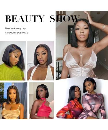 4x4 Bob Wig 12 Inch Human Hair Wig for Black Women - Pre Plucked with Baby Hair, 150% Density, Natural Color 12inch - Buy Online on GoSupps.com