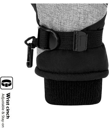 Highcamp Kids Waterproof Winter Snow Gloves with Reflector M(6-8Y) - Heather - Buy Online on GoSupps.com