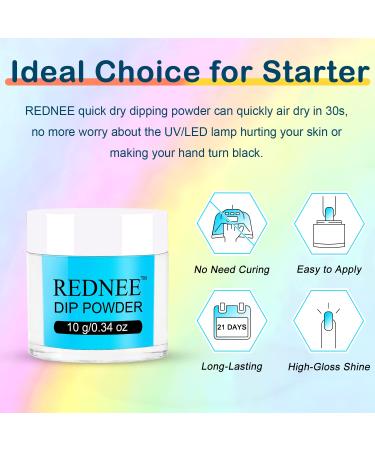 Rednee 21-Piece Neon Dip Powder Nail Kit Starter Set for Quick Dry Nail Art - Essential Dipping Powder Kit for Vibrant Designs (RE37) - Buy Online on GoSupps.com