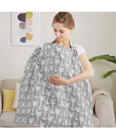 Yoofoss Silent Scarf & Cotton Shut-Up Apron - Multi-Purpose Breastfeeding Cover Privacy Screen & Nut Cover Cloth (100x65 cm Gray) - International Shipping Available - Buy Online on GoSupps.com