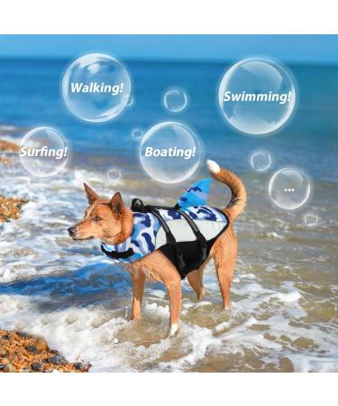 Alagirls Adjustable Dog Swimming Vest - Safety Jacket for Summer | Blue Camouflage | M: 48-58cm - Buy Online on GoSupps.com