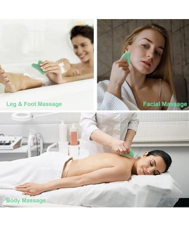 Rpanle Gua Sha Stone Massage Tool - Heart-Shaped Jade Scraping for Face Neck & Body Therapy - International Shipping Available - Buy Online on GoSupps.com