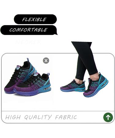 Neoker Women's Running Sneakers - Lightweight Breathable Sports Shoes | Slipproof Jogging Footwear (Gray Red Black) - Sizes 36-42 EU - Buy Online on GoSupps.com