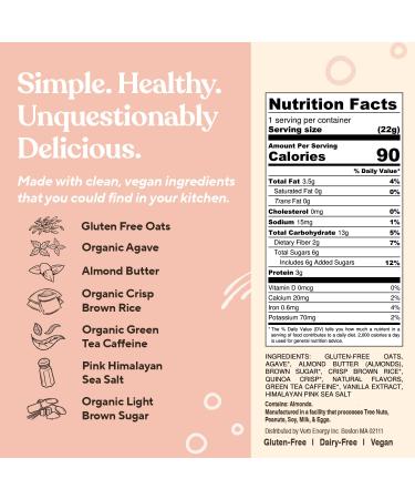 Verb Vanilla Latte Caffeinated Energy Bars - Low Sugar & Delicious 90-Calorie Nutrition Bars - Vegan & Gluten-Free - Pack of 12 - Buy Online on GoSupps.com