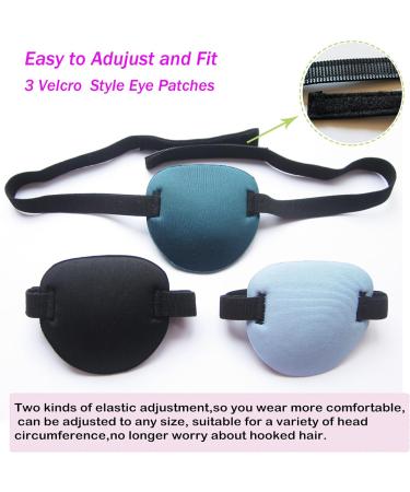 Buy 6 Pcs Medical Eye Patches for Adults & Kids | 3D Soft Adjustable Eye Patches for Lazy Eye - Black Purple & More Colors - Buy Online on GoSupps.com