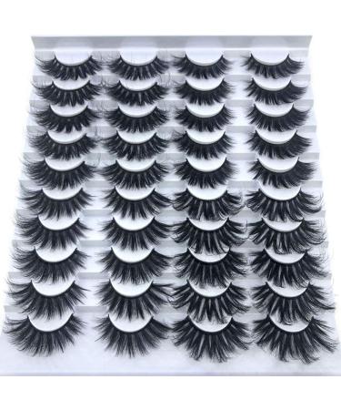 NEW 4 Pairs 3D Mink Hair False Eyelashes Criss-cross Wispy Cross Fluffy length 25-30mm Lashes Extension Handmade Eye Makeup Tools (F082)