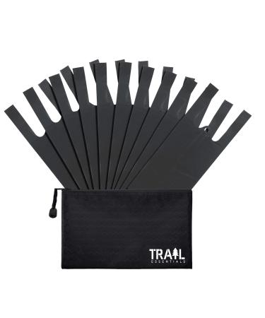 Trail Essentials Feminine Disposal Tie Bags- 100 Black Opaque Bags for Sanitary Discreet Disposal for Tampons Pads and Liners (Black)