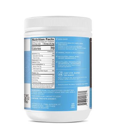 Primal Kitchen Collagen Fuel - Vanilla Coconut Peptide Drink Mix, Dairy-Free Coffee Creamer & Smoothie Booster, 13.1 oz - Buy Online on GoSupps.com