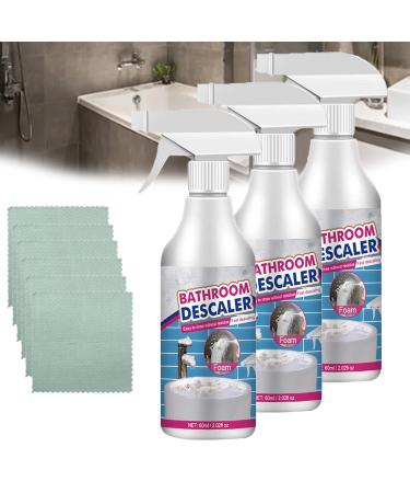 Civilvivid Stubborn Stains Cleaner 60ml/2.02fl.oz Luckydogss Powerful Stubborn Stains Cleaner Luckydogss Bathroom Foaming Cleaner Powerful Descaling Cleaning Agent for Bathroom (3pcs)