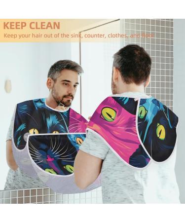 Animal Cat Beard Bib Apron - Men s Beard Hair Catcher with Suction Cups | Perfect Gifts for Dad on Father's Day Anniversary & Christmas - Buy Online on GoSupps.com