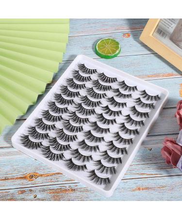 20 Pairs of 6D Soft Reusable False Eyelashes - Thickening Extensions for Stunning Look - Buy Online on GoSupps.com